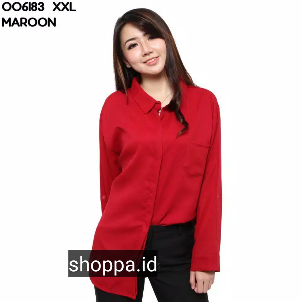 Kemeja Wanita Murah Baju Cewek Jumbo Kemeja Wanita Kerja XXL