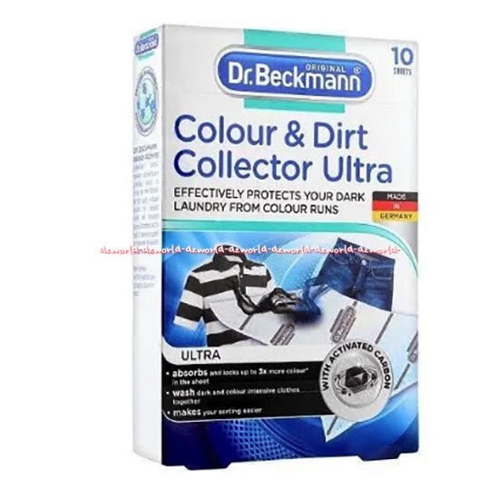 Dr Beckmann Colour &amp; Dirt Collector Ultra 10Sheet Sabun Cuci Kertas Lembar Untuk Baju Hitam Gelap Dr Bekman Drbeckmann Dr Beckman's