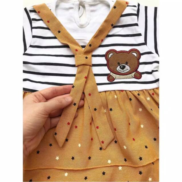 (0-4 Tahun) Dress Anak import overall pita salur kotak /Baju Bayi Perempuan 100% KATUN PREMIUM QUALITY IMPORT