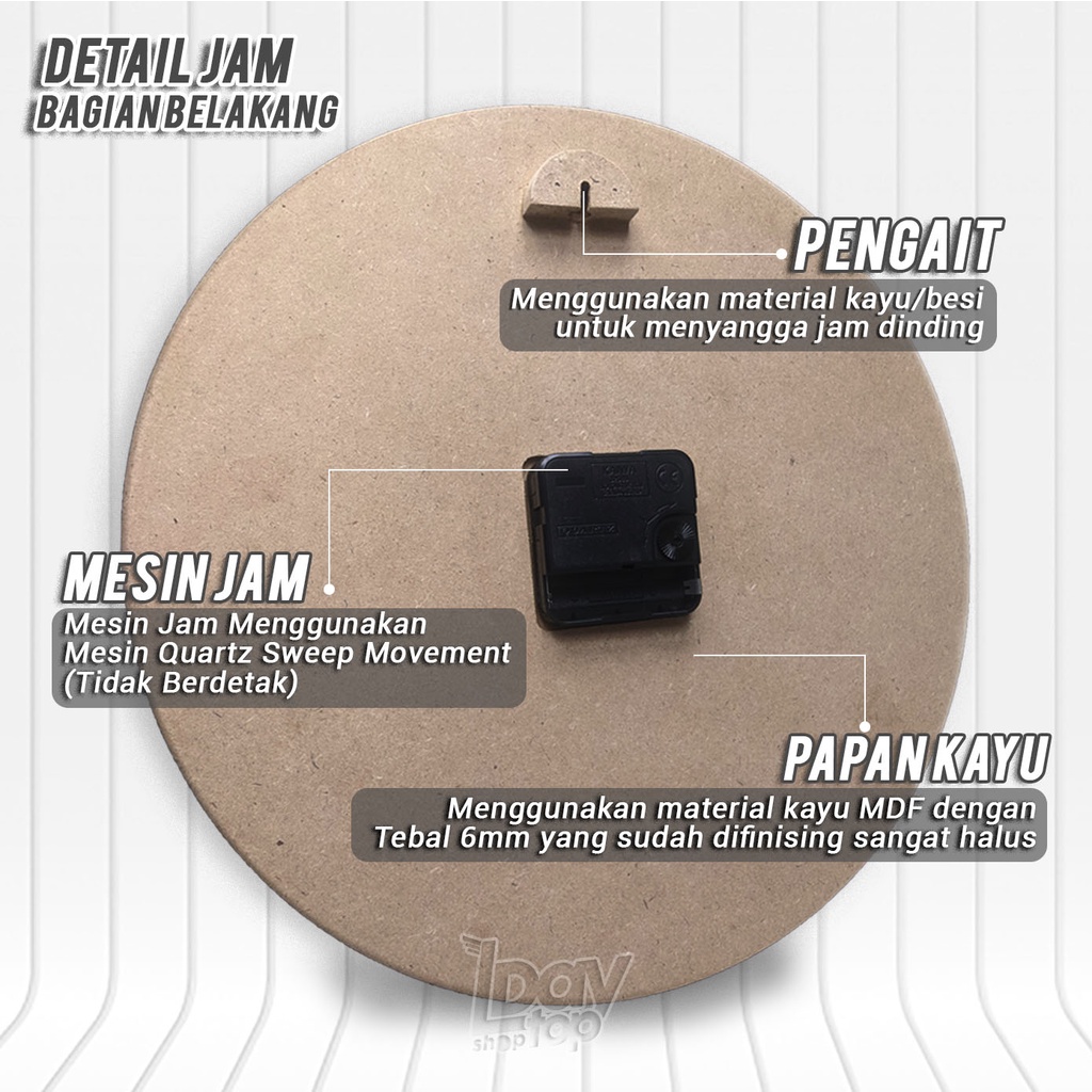JAM DINDING KAYU UNIK BAND THE BEATLES - DEKORASI RUANGAN KAMAR - HADIAH ULANG TAHUN - BTLS S1-6