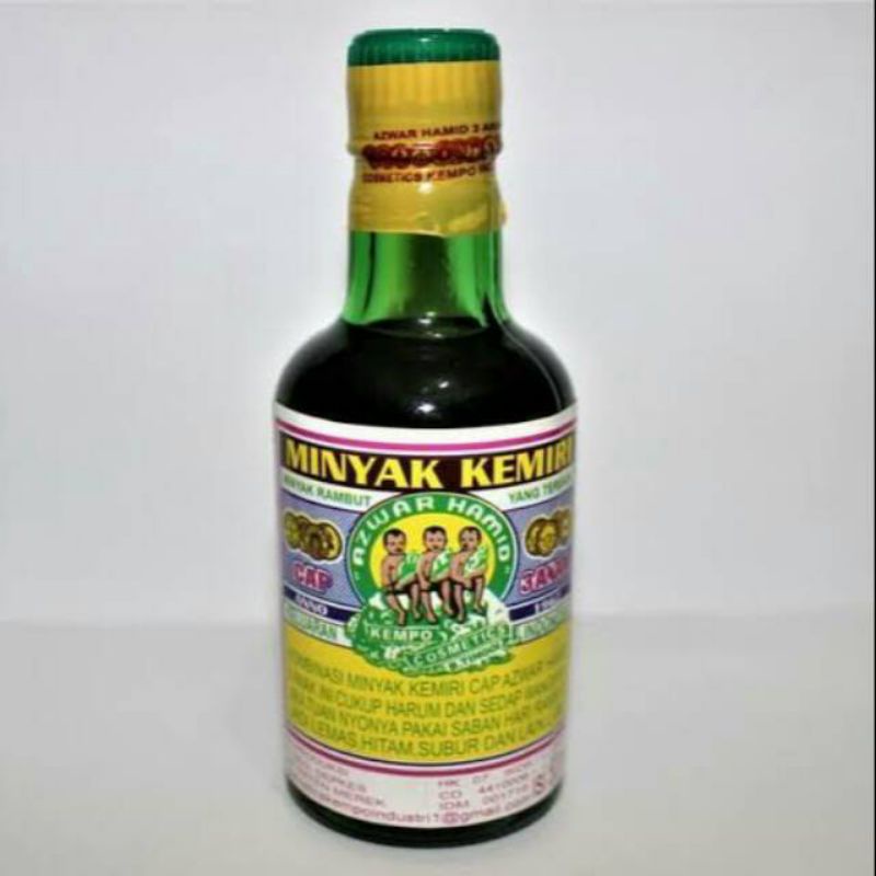 Minyak Kemiri Cap 3 Anak original botol kaca