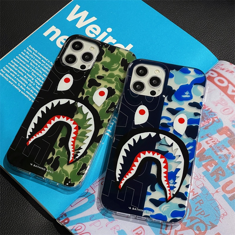 Hard case tpu shockproof Anti Jatuh Motif Hiu Untuk Iphone 11 12 13pro 11PROMAX