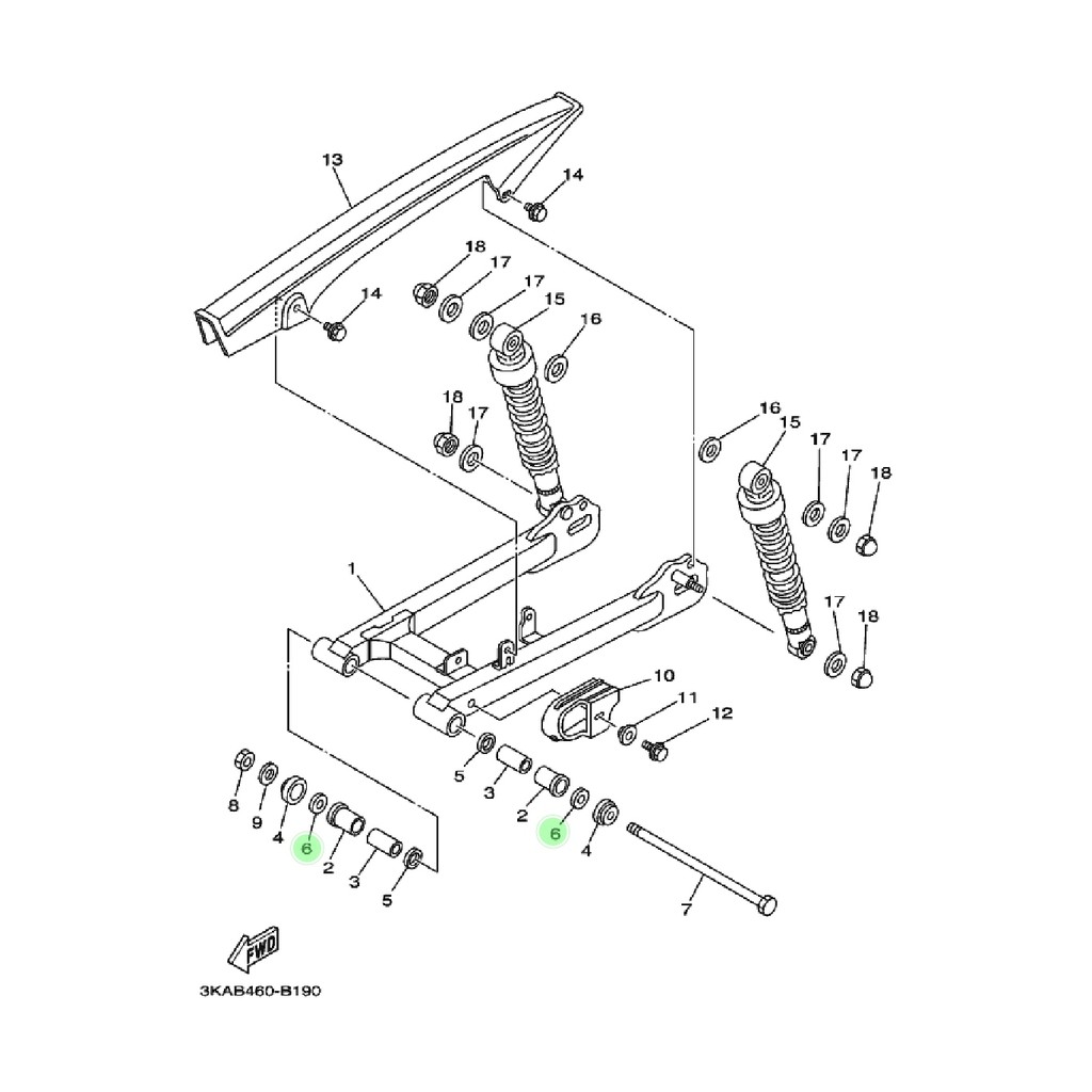 RING SHIM SWING ARM FORK RXKING RX KING RXZ RZR F1ZR FIZR SIGMA FORCE 1 ORIGINAL YGP 4WH-F2127-00