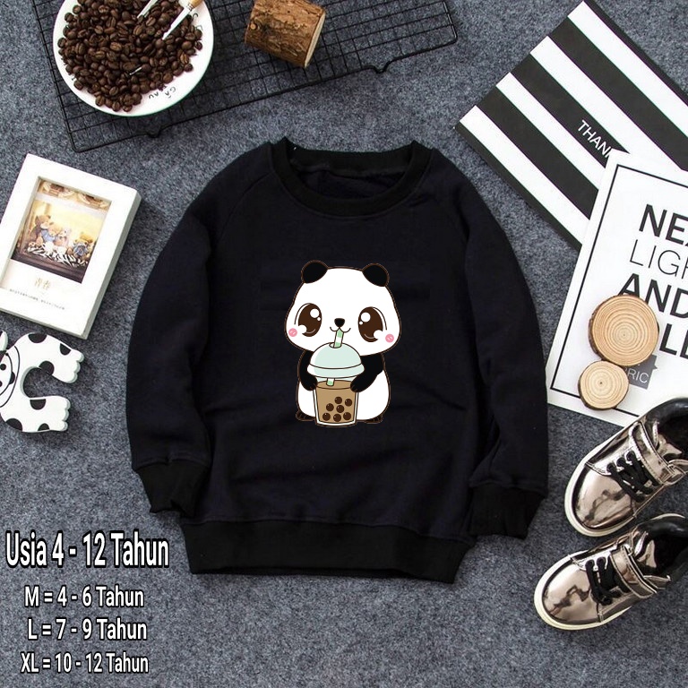 sweater crewneck anak unisex usia 4-12 tahun/sweater crewneck anak terbaru cowok cewek/jaket anak model crewneck