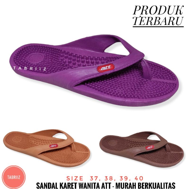 BARU Sandal Karet Wanita ATT Sandal Kesehatan Wanita Sandal Refleksi Wanita - Lentur Tahan Air