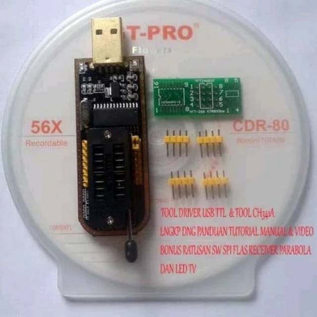 CH 341a usb programer lengkap dengan driver&tool SPI