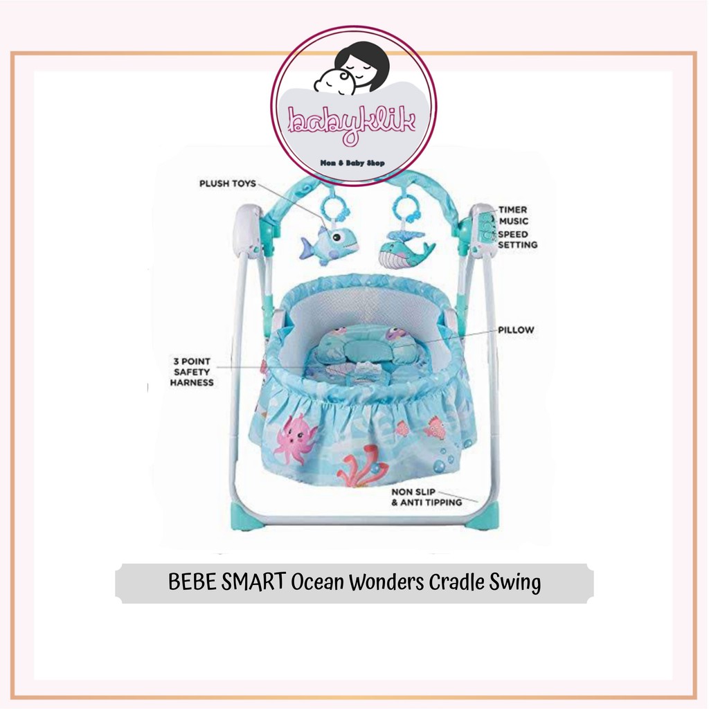 Bebe Smart Ocean Wonders Cradle Swing/ Ranjang Ayunan Mainan Bayi