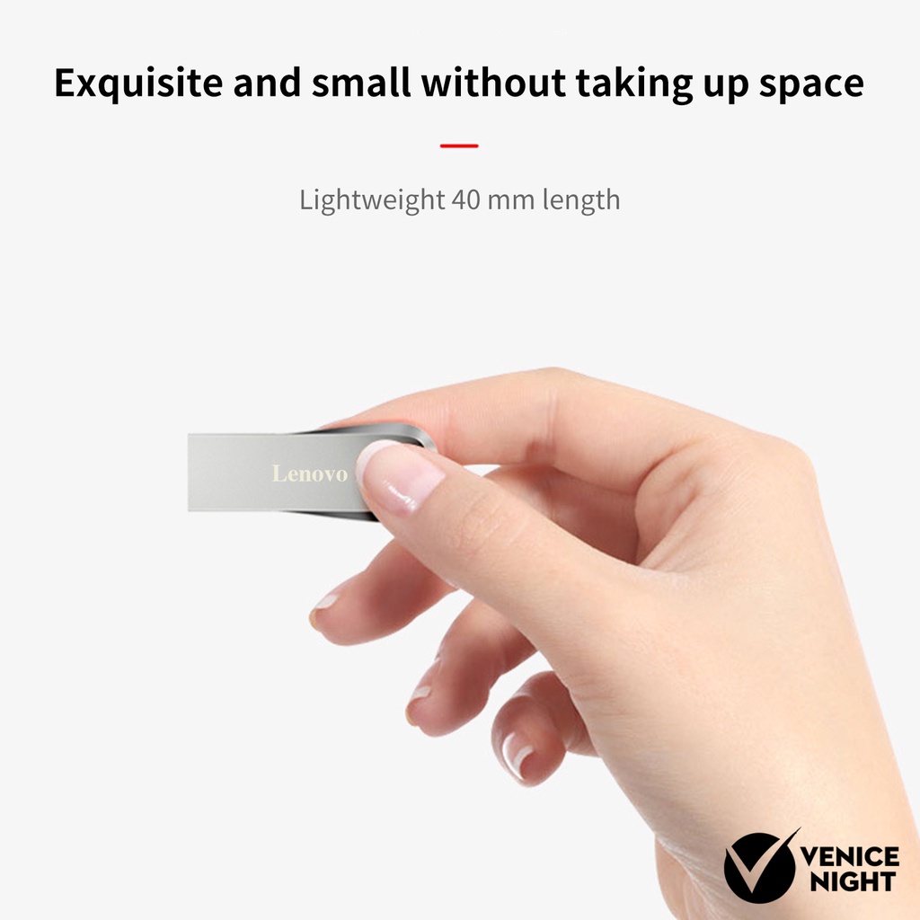 (SF) Lenovo 1TB / 2TB Flashdisk USB Bahan Logam Anti Air Untuk PC