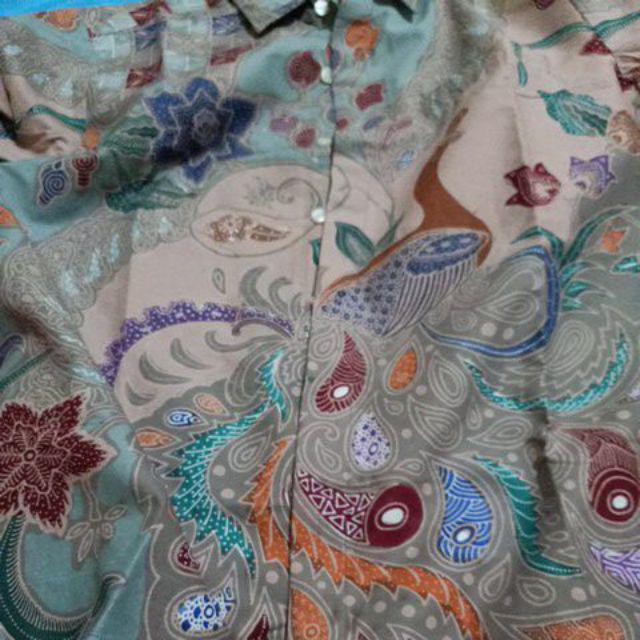Kemeja Batik Tulis Lapis Trikot Lengan Panjang Tulis Katun Primis Murah Songket Batik Pekalongan 120