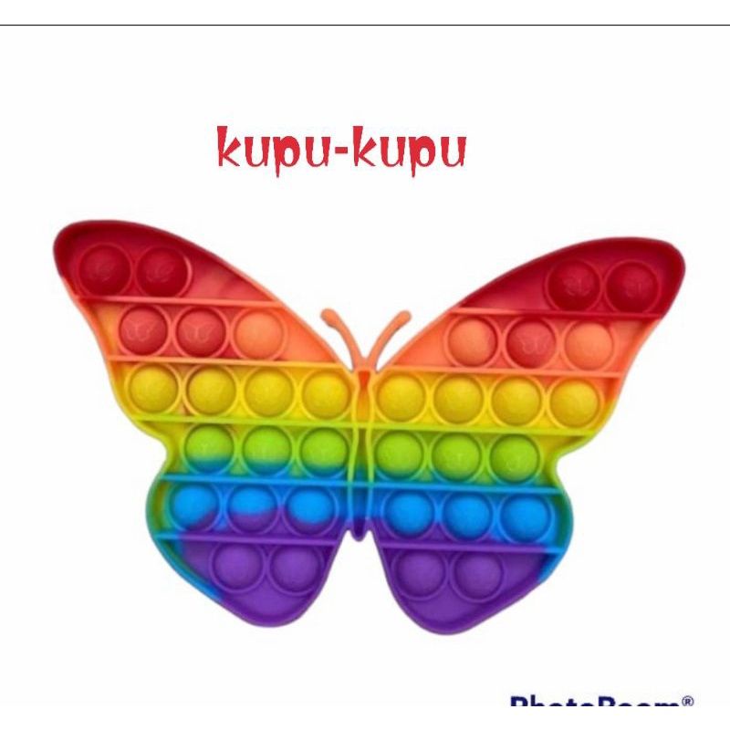 MAINAN POP IT MURAH MAINAN RAINBOW PERMAINAN GEAM ANAK ANAK POPIT PUSH ITS MAINAN MULTICOLLOR-POP IT KUPU-KUPU