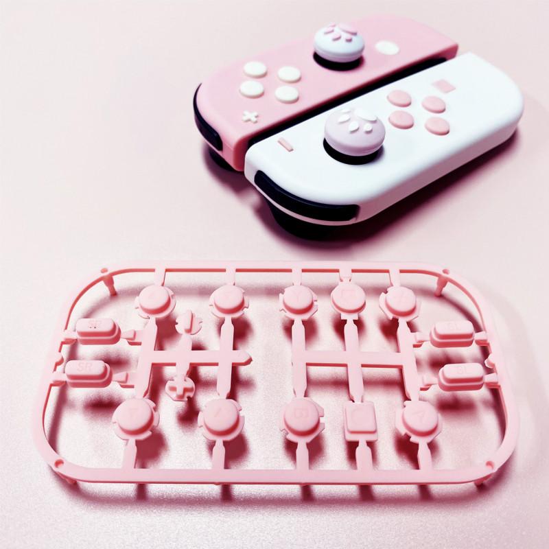16pcs Tombol Pengganti Tekstur Matte Lembut Ramah Kulit Untuk Nintendo Switch Joycon
