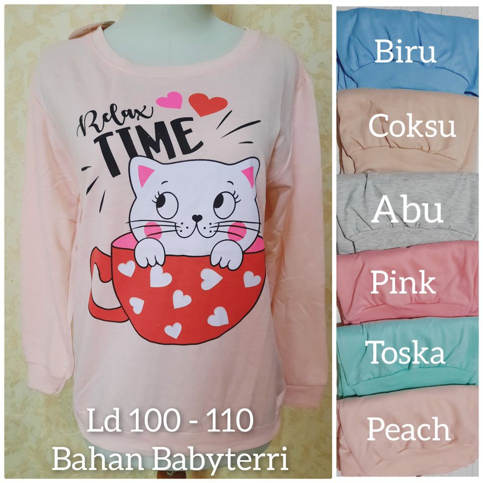 Switer Wanita XL/Kaos Lengan Panjang Wanita/Kaos Wanita Lengan Panjang/Kaos Oblong Wanita