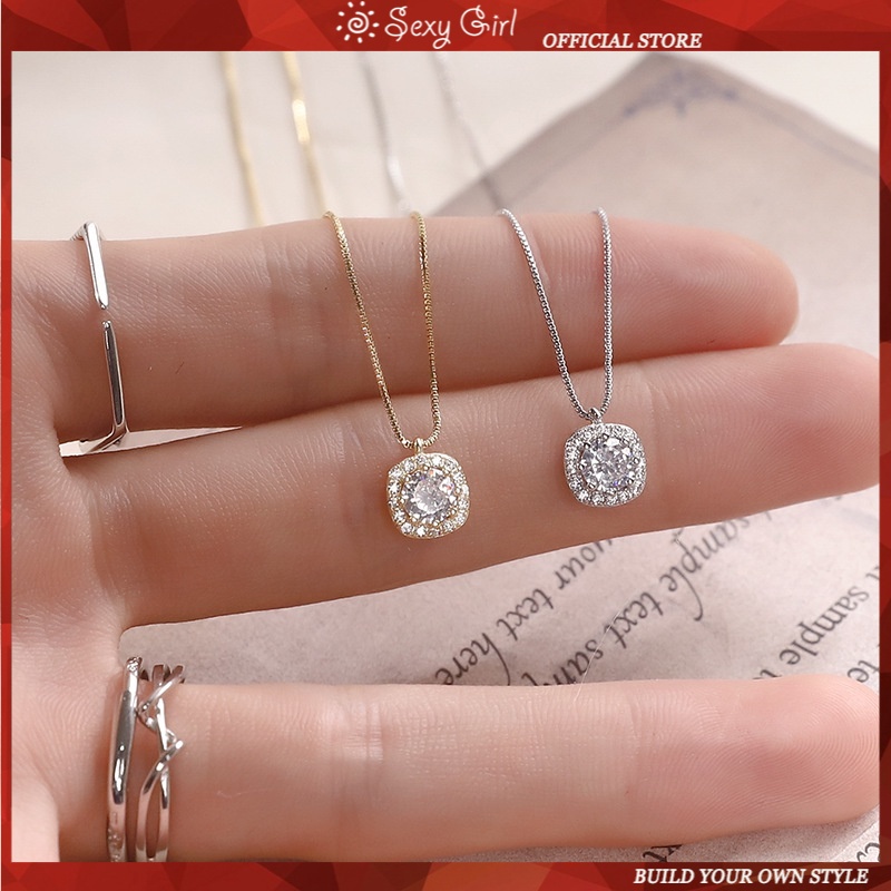 Kalung Rantai Bahan Sterling Silver Untuk Wanita