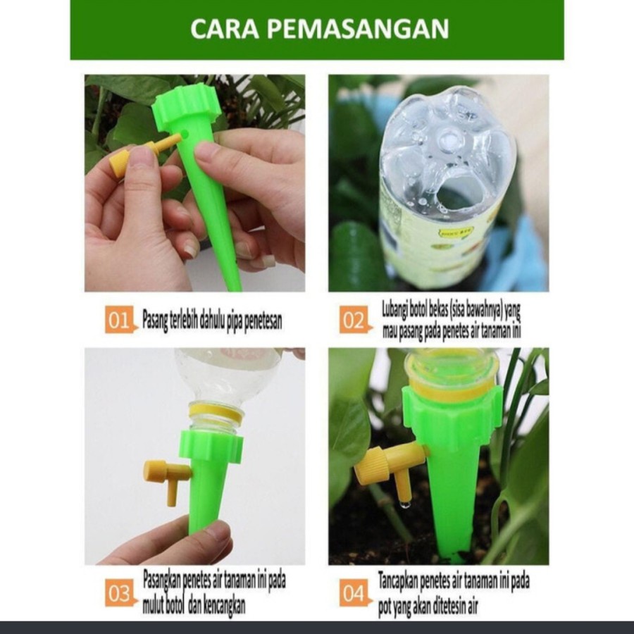 Alat Tetes Tanaman Otomatis Vitamin Air Mineral Garden Tool Hidroponik Peralatan Berkebun Taman Home