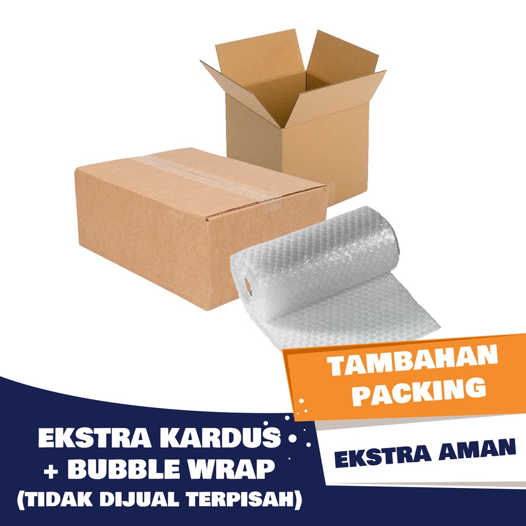 

Packing Tambahan Extra Kardus dan Buble Wrap Paket Lebih Aman Selamat Sampai Tujuan