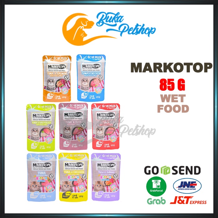 MARKOTOP POUCH 85G ADULT / KITTEN AND MOTHER Makanan Kucing MARKOTOP