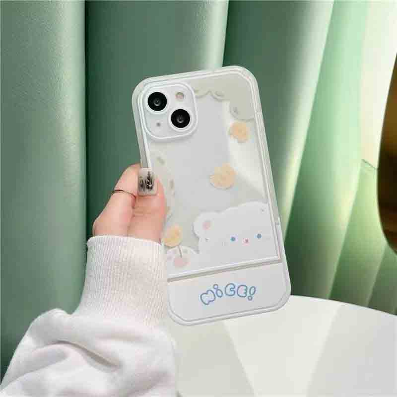 Soft Case Silikon TPU Transparan Motif Beruang Untuk IPhone 13 12 Mini 11 10 Pro XS Max X XR 8 7 6 6S Plus SE 2020