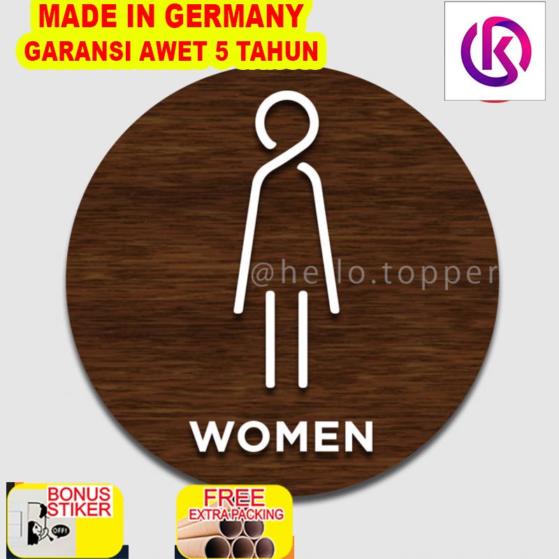 

Terlaris Sign Toilet Wanita Kayu Modern 20cm | Sign Board Restroom