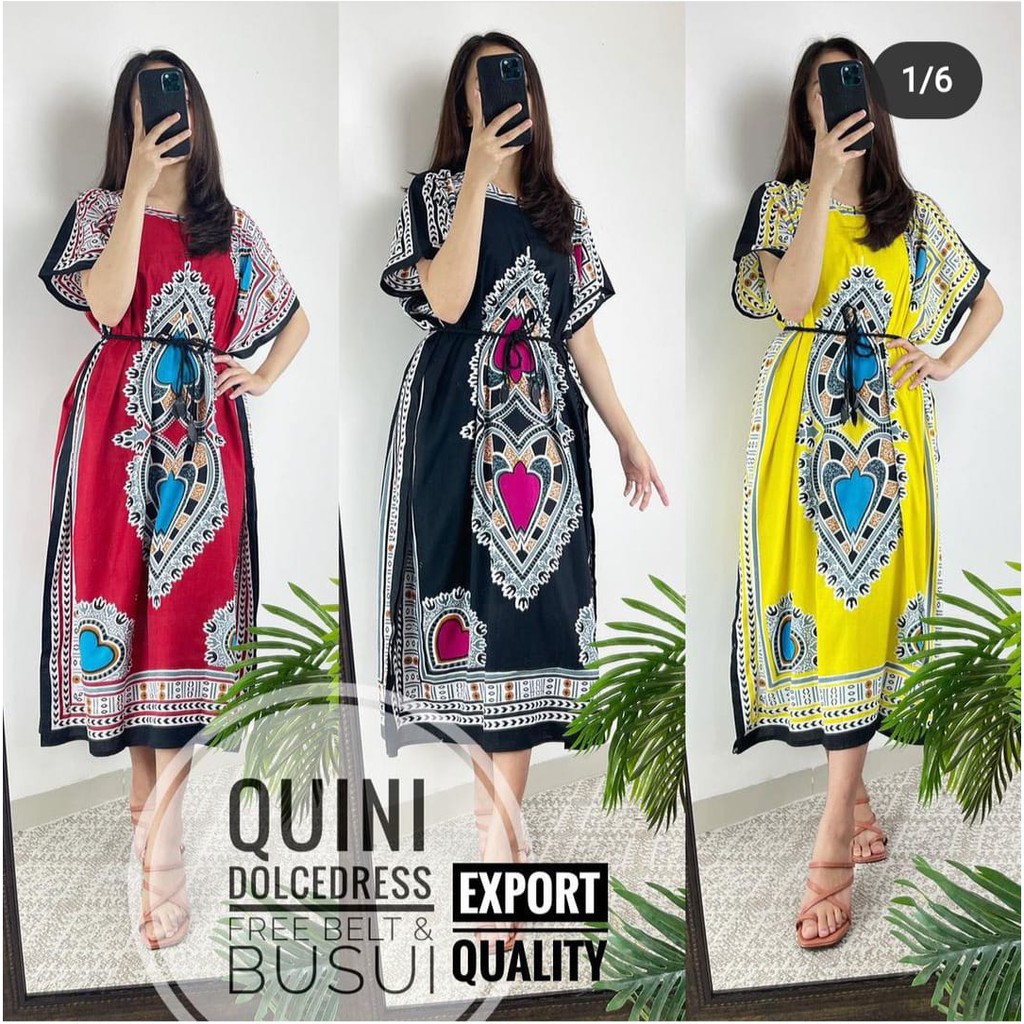 Daster Afrika QUINI Free Belt Dolce Dress