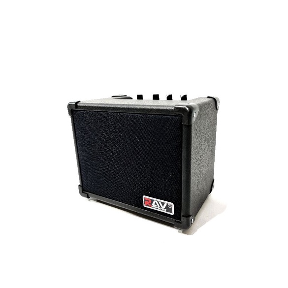 Ampli Mini Gitar dan Bass Akustik Elektrik Merk Raf Ukuran 4 Inch ada Distorsi Amply Amplifier