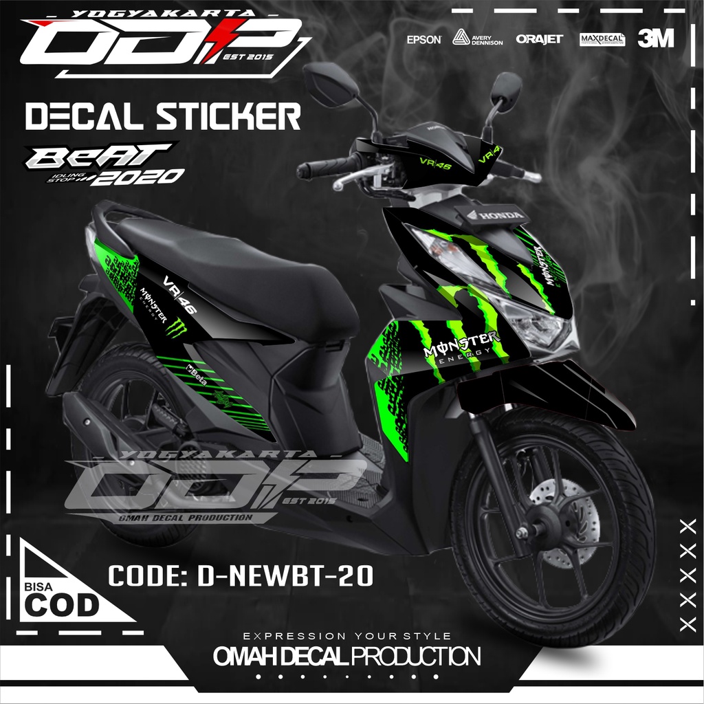 DECAL BEAT FULL BODY DEKAL HONDA BEAT STREET FULLBODY MOTIF SIMPEL ELEGAN HIU SHARK STICKER KEKINIAN