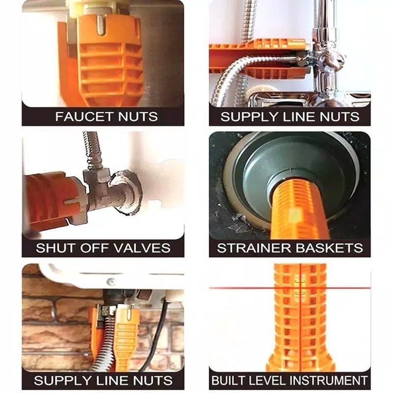 Multifunctional Sink and Faucet Tool Wrench Installer Water Pipe