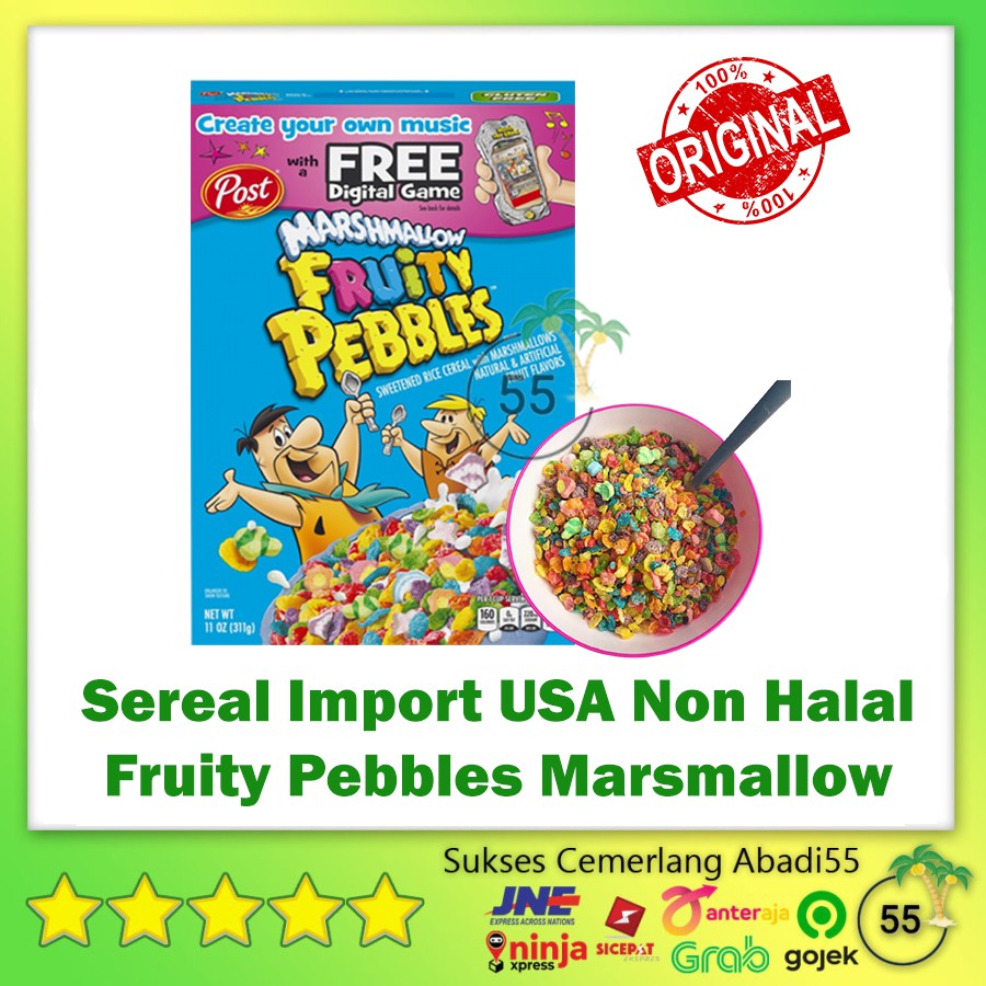 

PROMO Cereal / Sereal Import / Impor Post Fruity Pebbles Marshmallow Non Halal USA Termurah