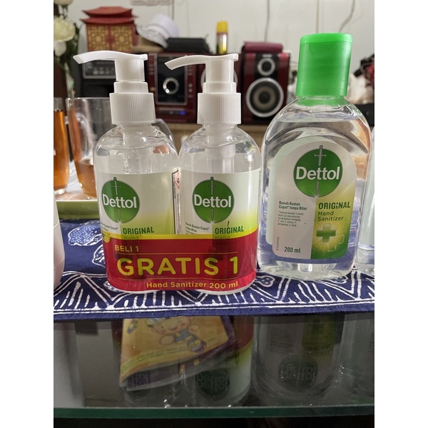 Dettol handsanitizer 200ml beli 1 gratis 1