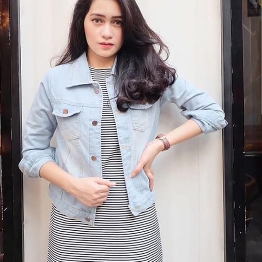 jaket jeans dan dress
