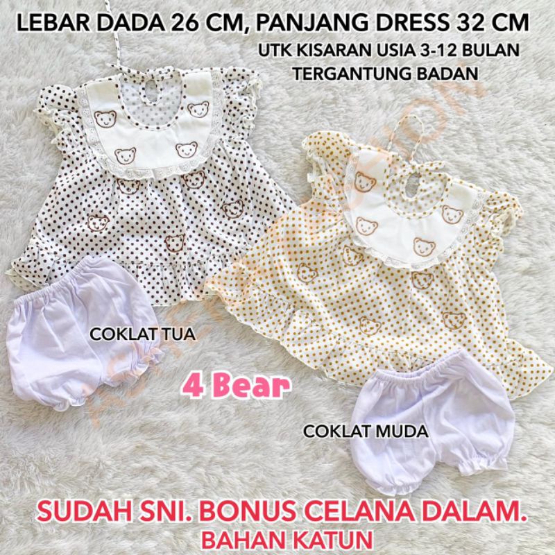 DRESS YLIN Y-LIN ROK SNI TERUSAN ANAK BAYI PEREMPUAN CEWEK KATUN BAGUS LUCU HALUS MURAH BONUS CD