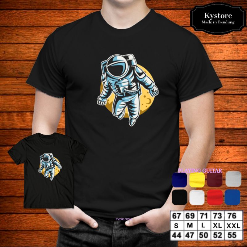 Kaos astronot edisi famili cotton combad 30s S,M,L,XL,XXL - Kystore