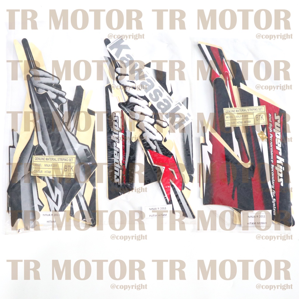 Stiker Motor Ninja R 2011 Sticker Striping Lis Full Set Motor