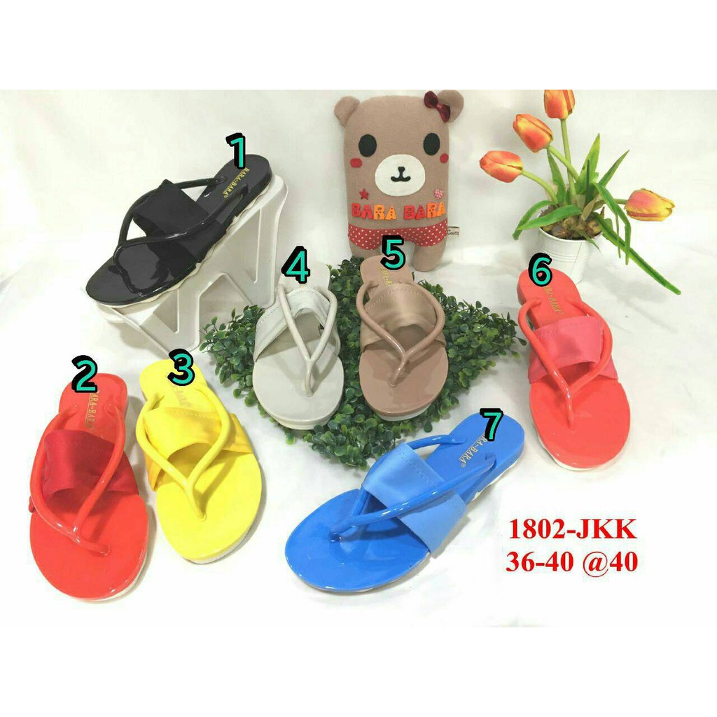 jelly sandal wanita japit bara bara sendal jepit barabara 1802jkk