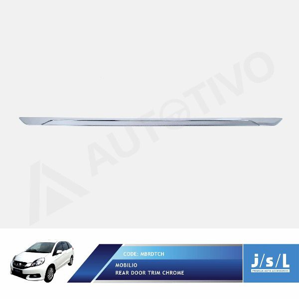 Aksesoris Fariasi Tambahan JSL List Pintu Belakang Mobilio 2013 2016 Rear Door Trim Chrome