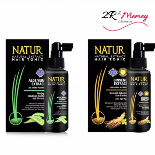 ❤️ MEMEY ❤️ NATUR Natural Extract Hair Tonic Ginseng | Aloevera 90ml