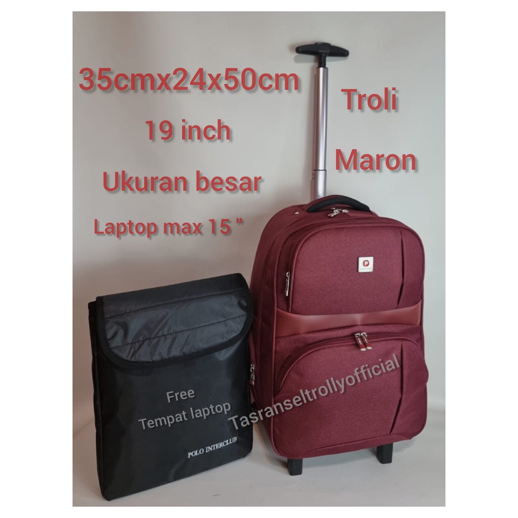 Tas Ransel Troli Laptop 19&quot; Polo Interclub 100%original.