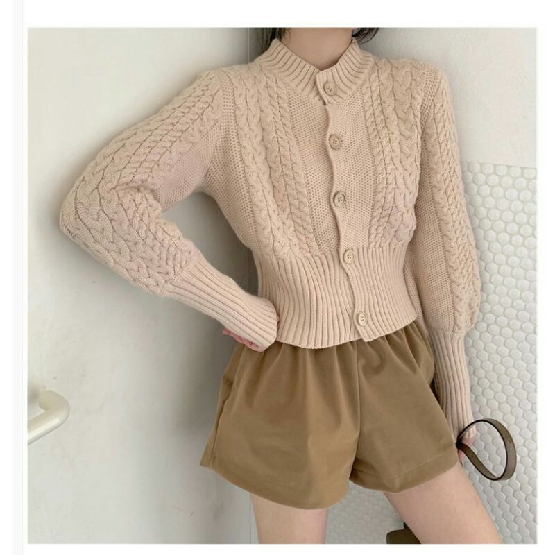 19150 Baju outer cardigan sweater rajut polos Korea Korean style wanita import baju auter kardigan l