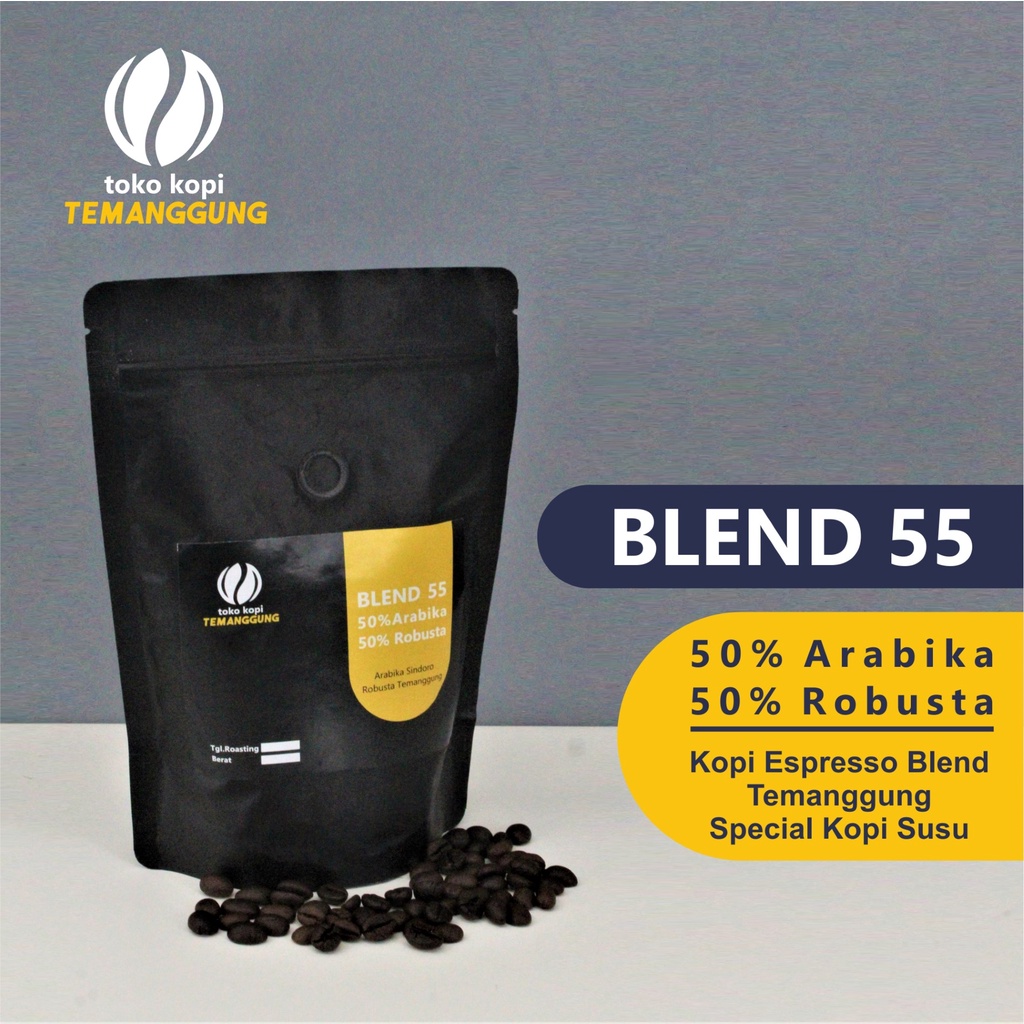 

Kopi Espresso Blend Temanggung 50 Arabika 50 Robusta Biji/Bubuk
