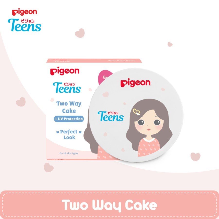 PIGEON Teens Compact Powder +UV Protection 14gr | Two Way Cake | Bedak Padat Remaja