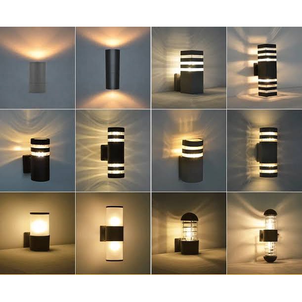 Surya Lampu Dinding Satu Sisi / Wall Lamp Outdoor Indoor /Tempat lampu Minimalis/ Dekorasi Lampu Modern