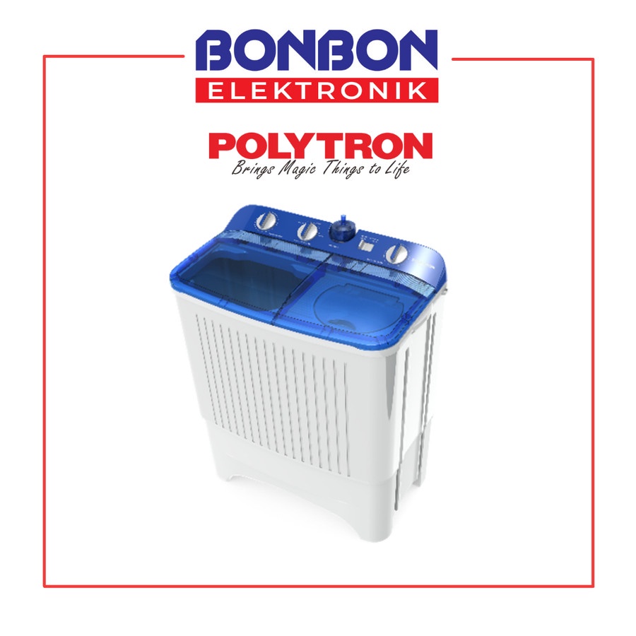 Polytron Mesin Cuci 2 Tabung 8KG PWM-8072B / PWM 8072 B / PWM8072