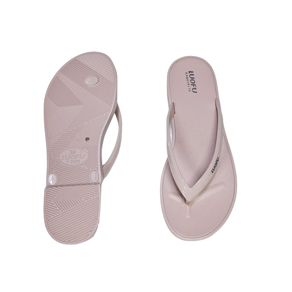 LUOFU jelly sandal karet empuk murah jepit import sendal japit wanita F2320B