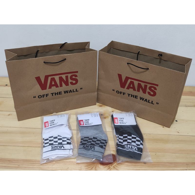 Kaos Kaki Vans Dan Paper Bag Vans - Tote Bag Vans Dan Kaos Kaki Vans Premium - Kaos Kaki Motif