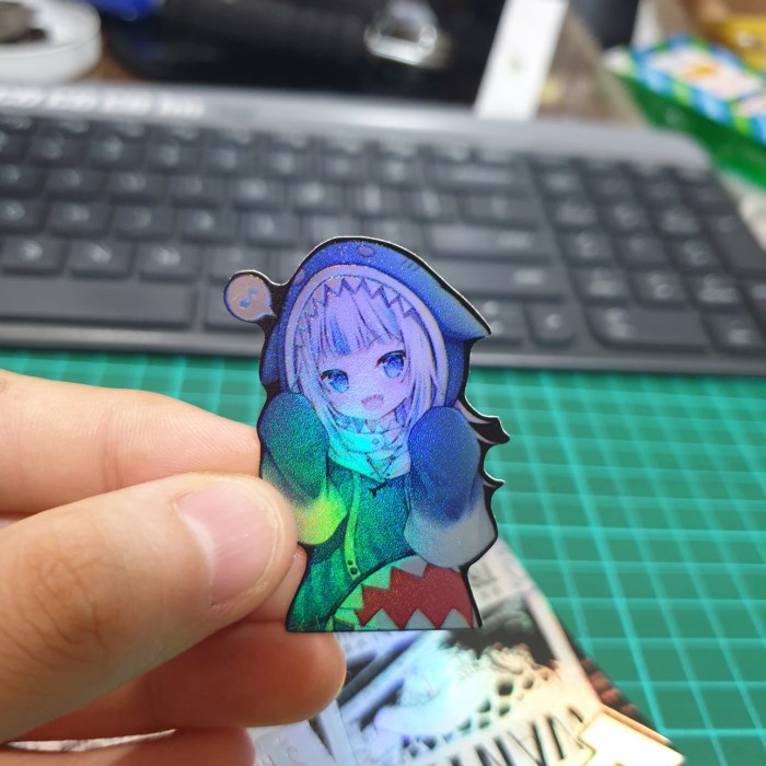 Sticker Hologram Anime - PSH1121 - Gawr Gura