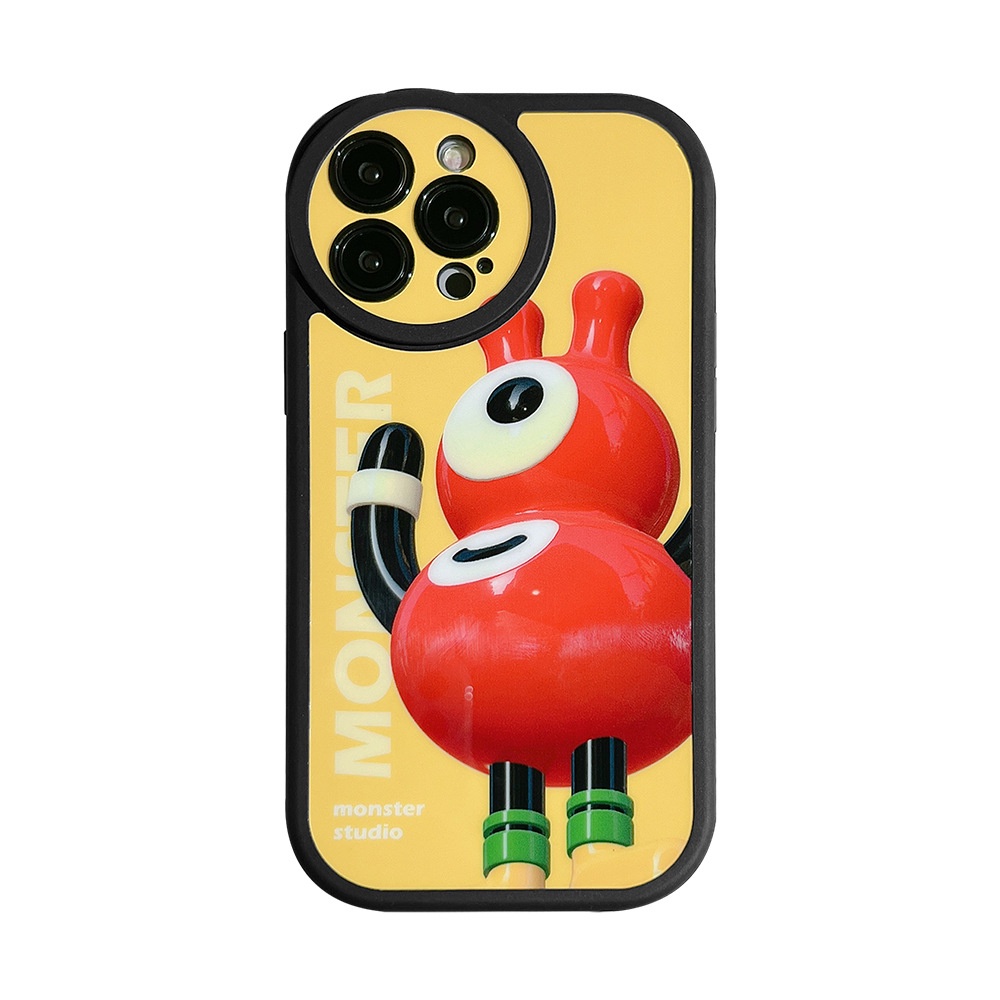 Soft Case Silikon Motif Kartun monster Merah Untuk Iphone 13 XS XR 11 12 PRO MAX