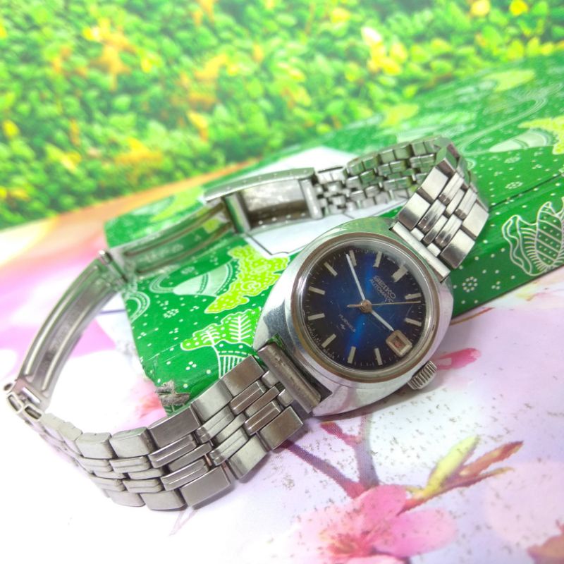 Jam tangan Seiko automatic 17jewels 2205 0050 blue dial