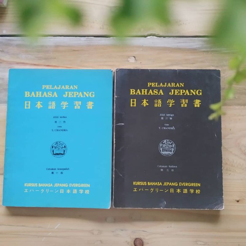 Set Pelajaran Bahasa Jepang Jilid Kedua Ketiga kursus Evergreen Original Bekas Preloved Second