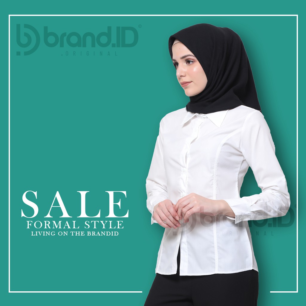 Kemeja Polos Wanita Baju Kantor Lengan Panjang Cewek Formal Atasan Casual Bahan Katun Premium