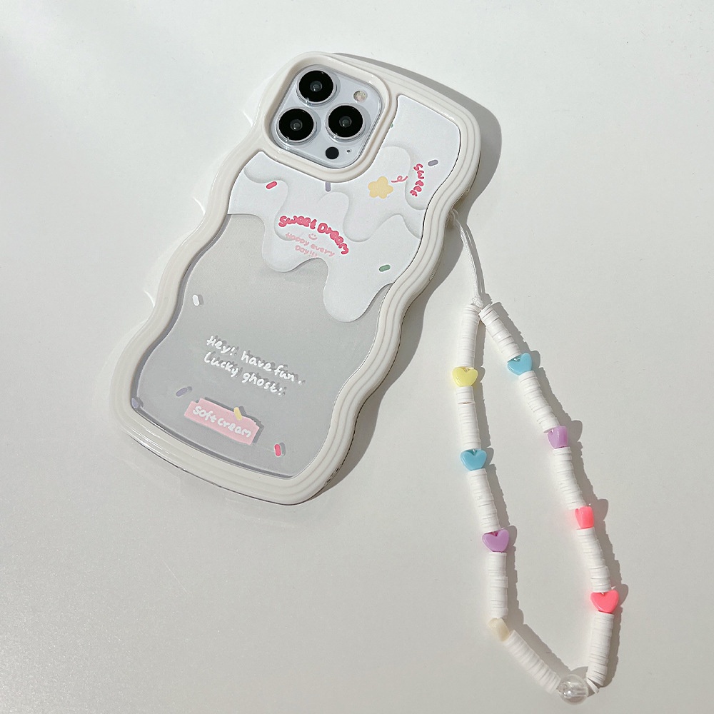 Soft Case Tpu Transparan Frame Gelombang Cover iPhone 13 13pro 13prm 11 7Plus 8Plus Xr XS 13 12pro Max