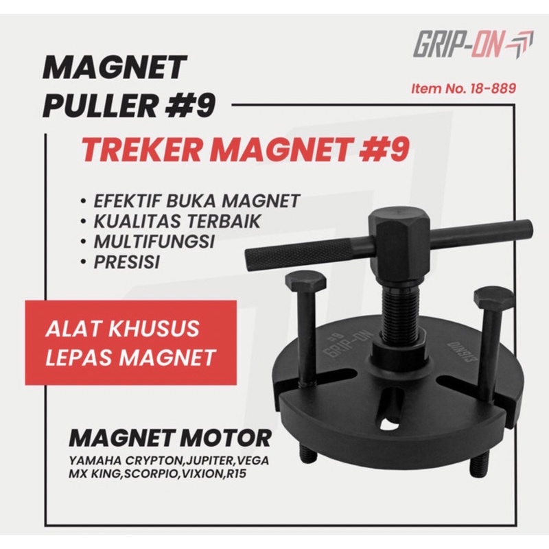 GRIP ON TREKER MAGNET NO 9 /  Alat bengkel motor / magnet puller yamaha